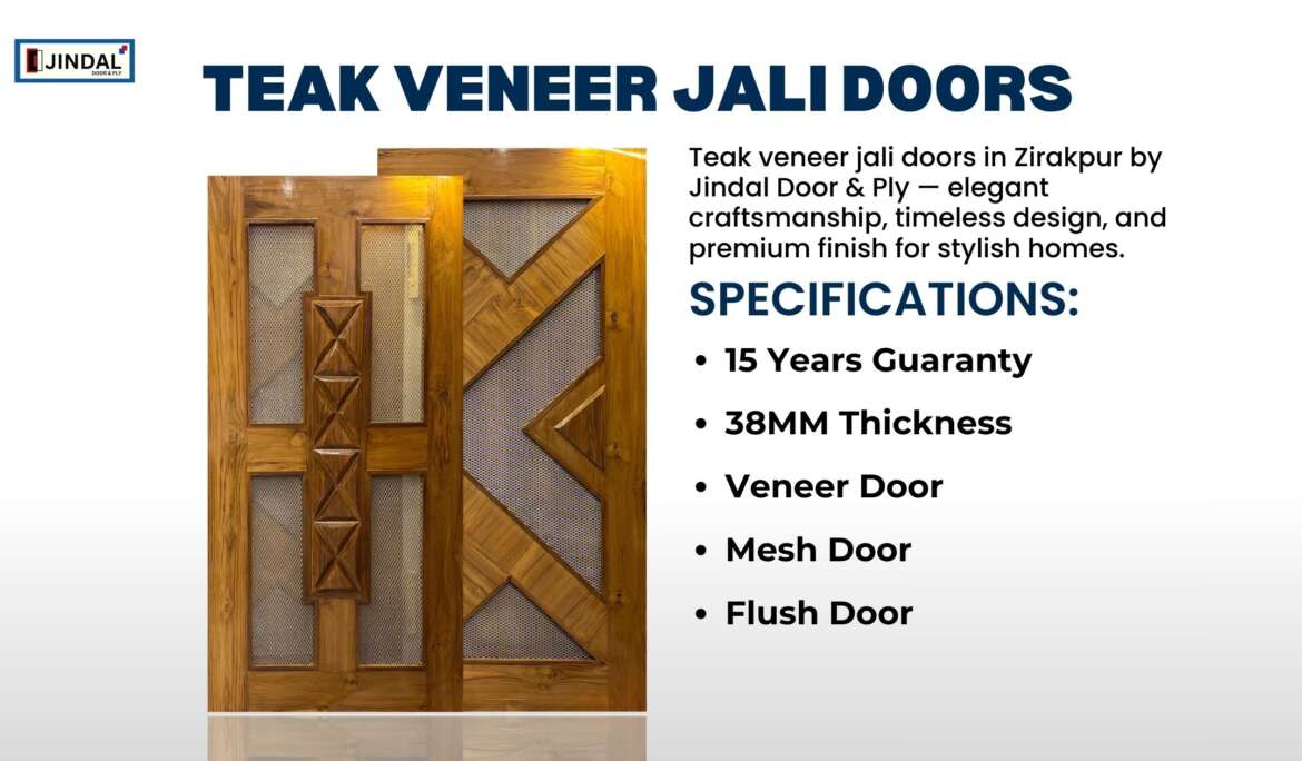 Teak Veneer Jali Doors in Zirakpur